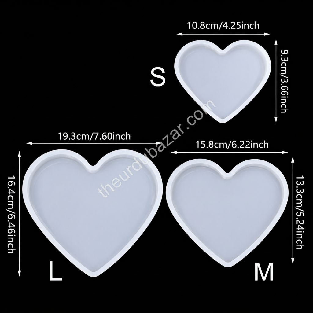 Heart Silicone Mold for Resin & Candle Making