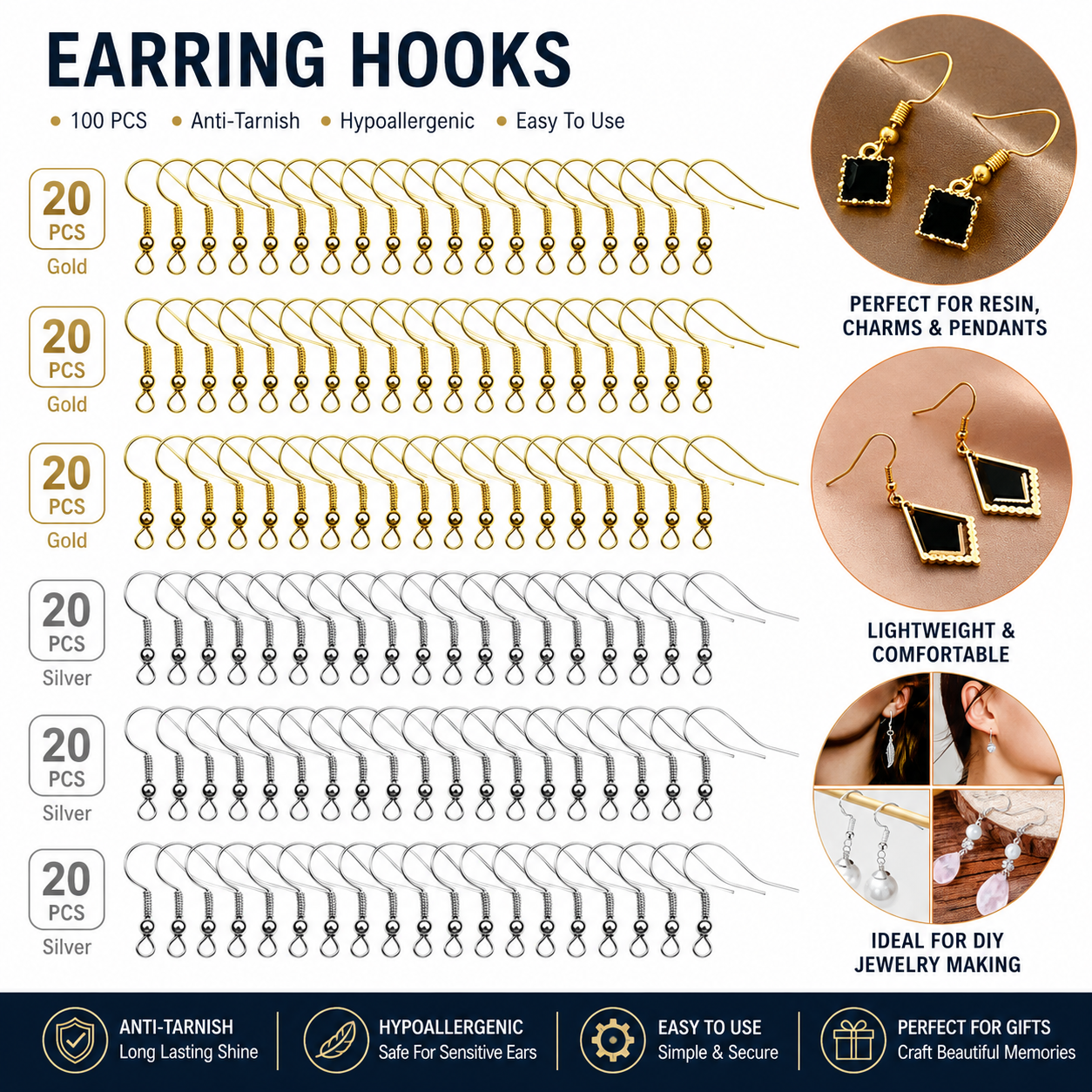 Earring Hooks for Jewelry Making
