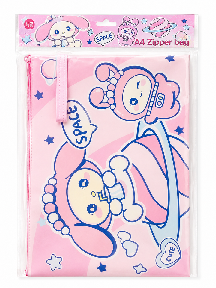 FANCY POUCH BIG SIZE | A4 ZIPPER BAG | Geometry Big Size [ NO A4001 ]