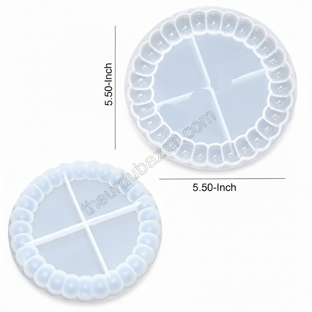 Bubble Round Tray Silicone Mold for Epoxy Resin, Concrete & Plaster