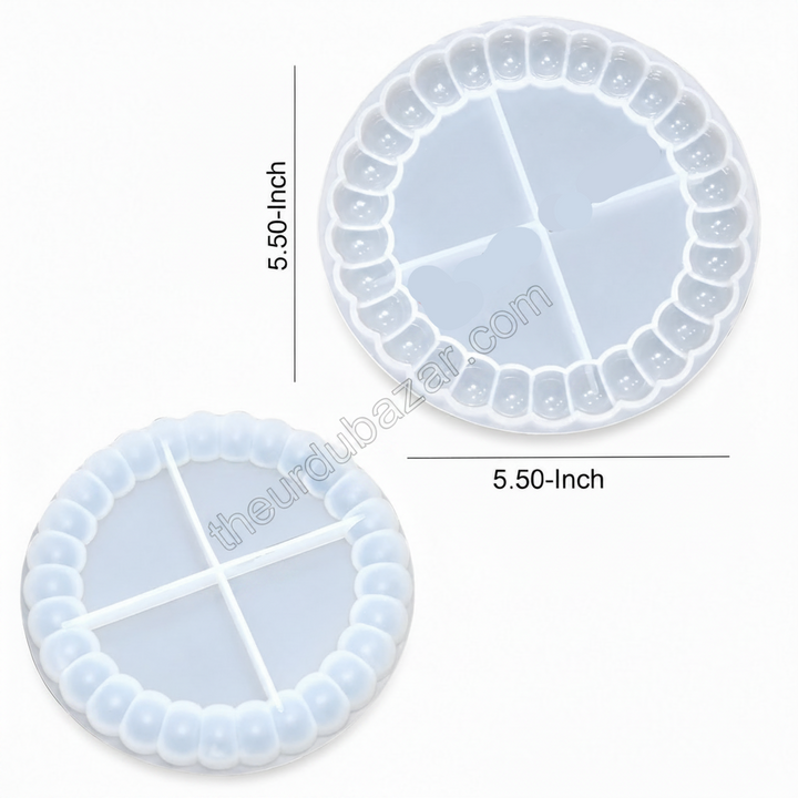 Bubble Round Tray Silicone Mold for Epoxy Resin, Concrete & Plaster