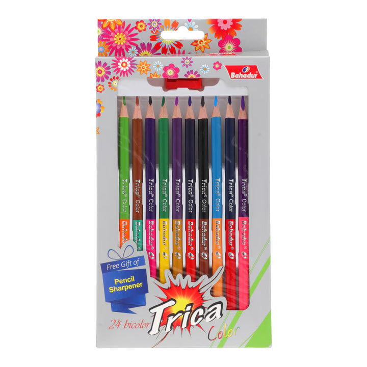 BAHADUR TRICA DOUBLE SIDE PENCIL COLOUR