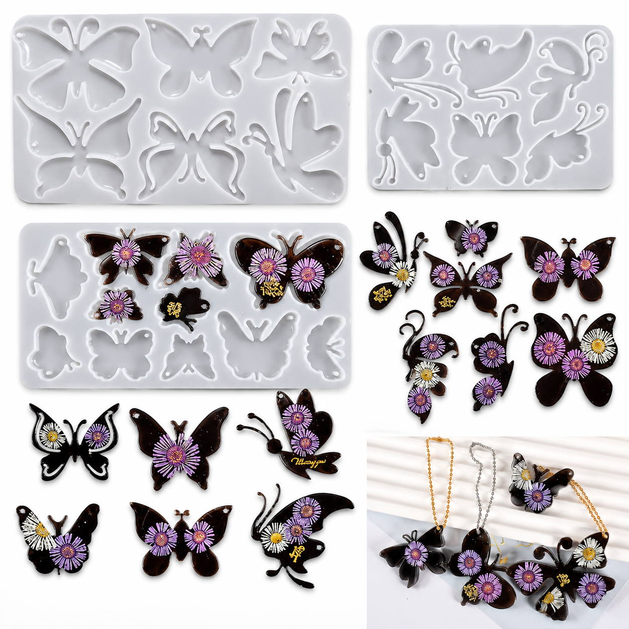 Small Butterfly Silicone Mold DIY Resin Jewelry Making