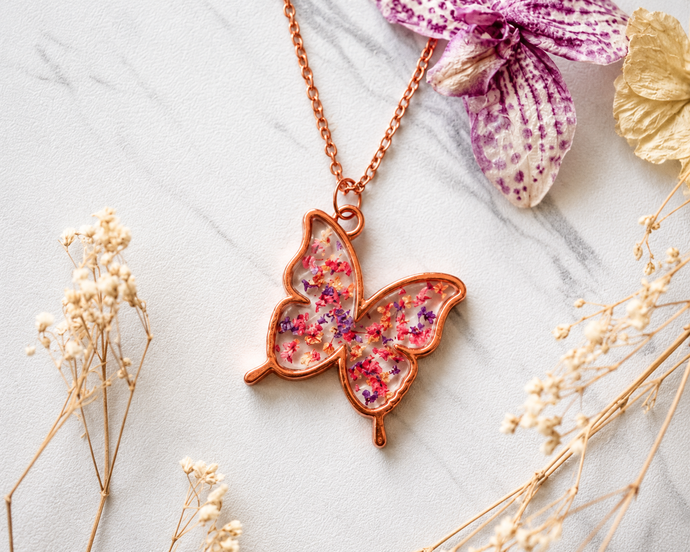 Butterfly Shaped Pendant Bezel Metal Frame Mold for DIY Resin Jewelry Making