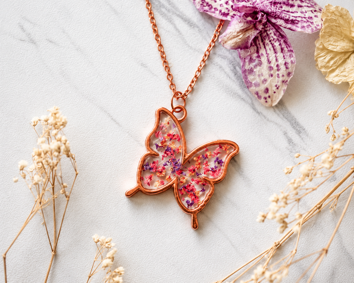 Butterfly Shaped Pendant Bezel Metal Frame Mold for DIY Resin Jewelry Making
