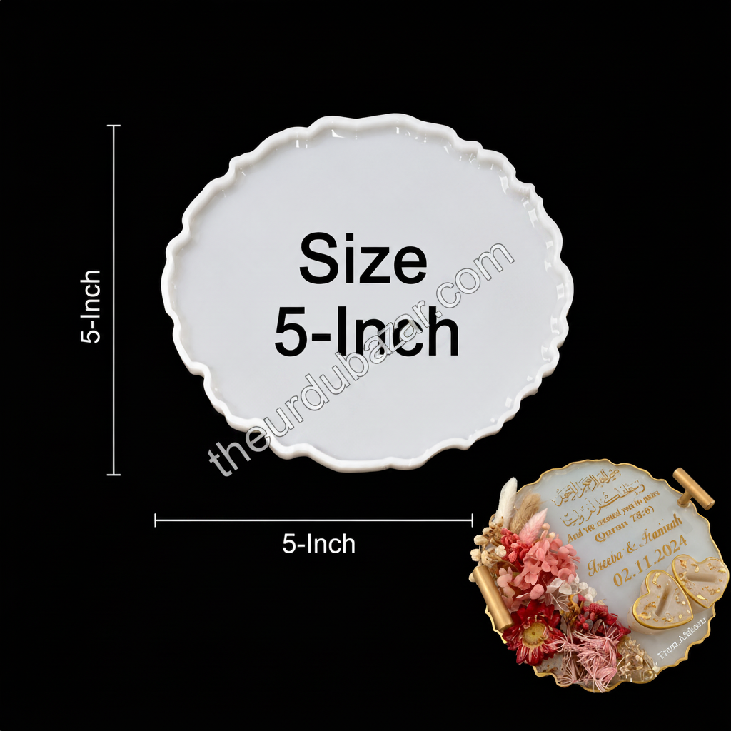 5-Inch Irregular Round Tray Silicone Mold for Epoxy Resin