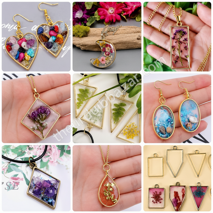 Bezel Pendant for Resin Jewelry Metal Frame