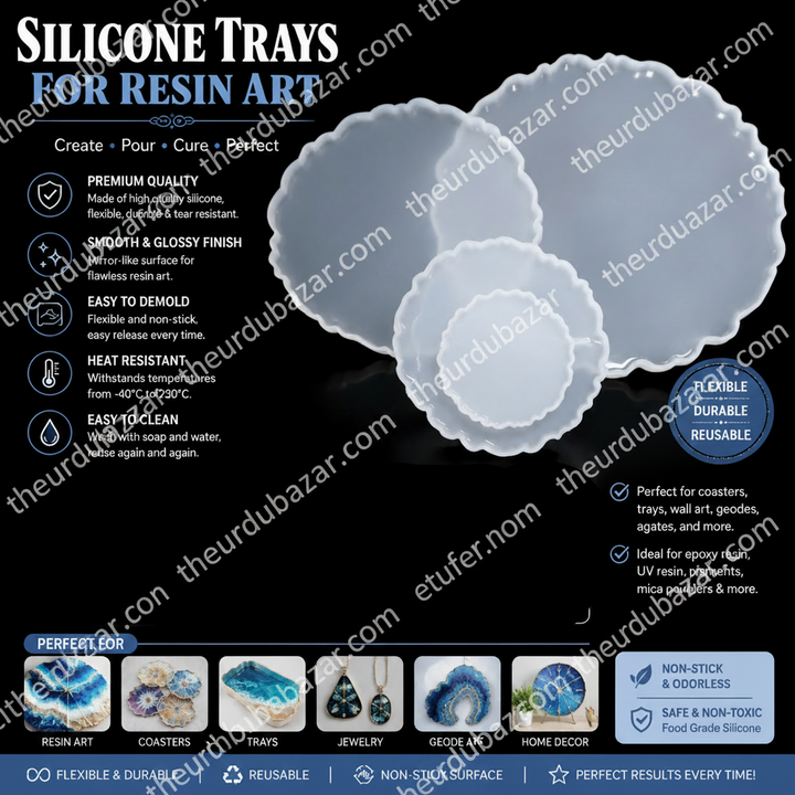 Irregular Round Nikah Tray Silicon Mold Different size available