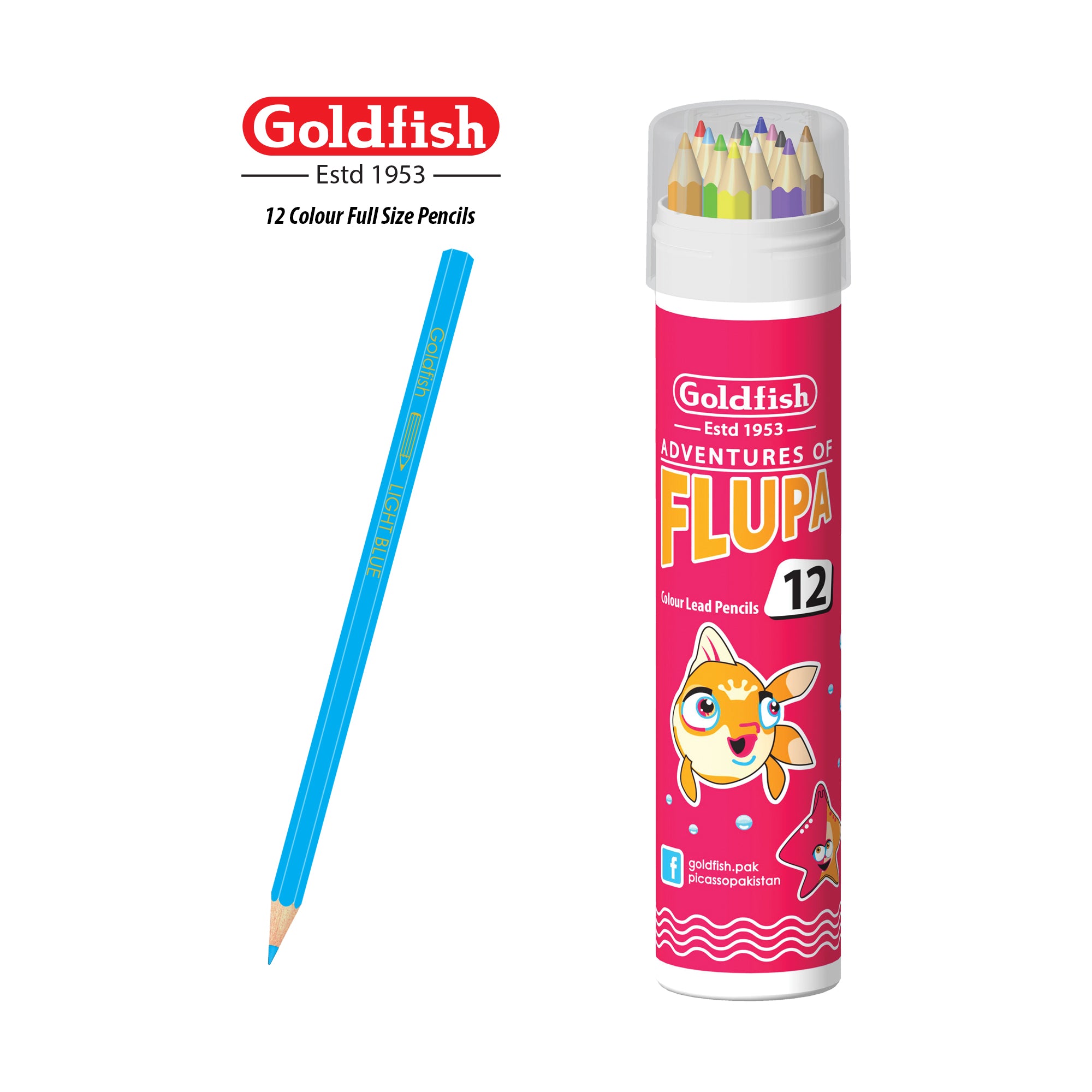 GOLDFISH FULL PENCIL COLOUR [ PLASTIC CAN ]