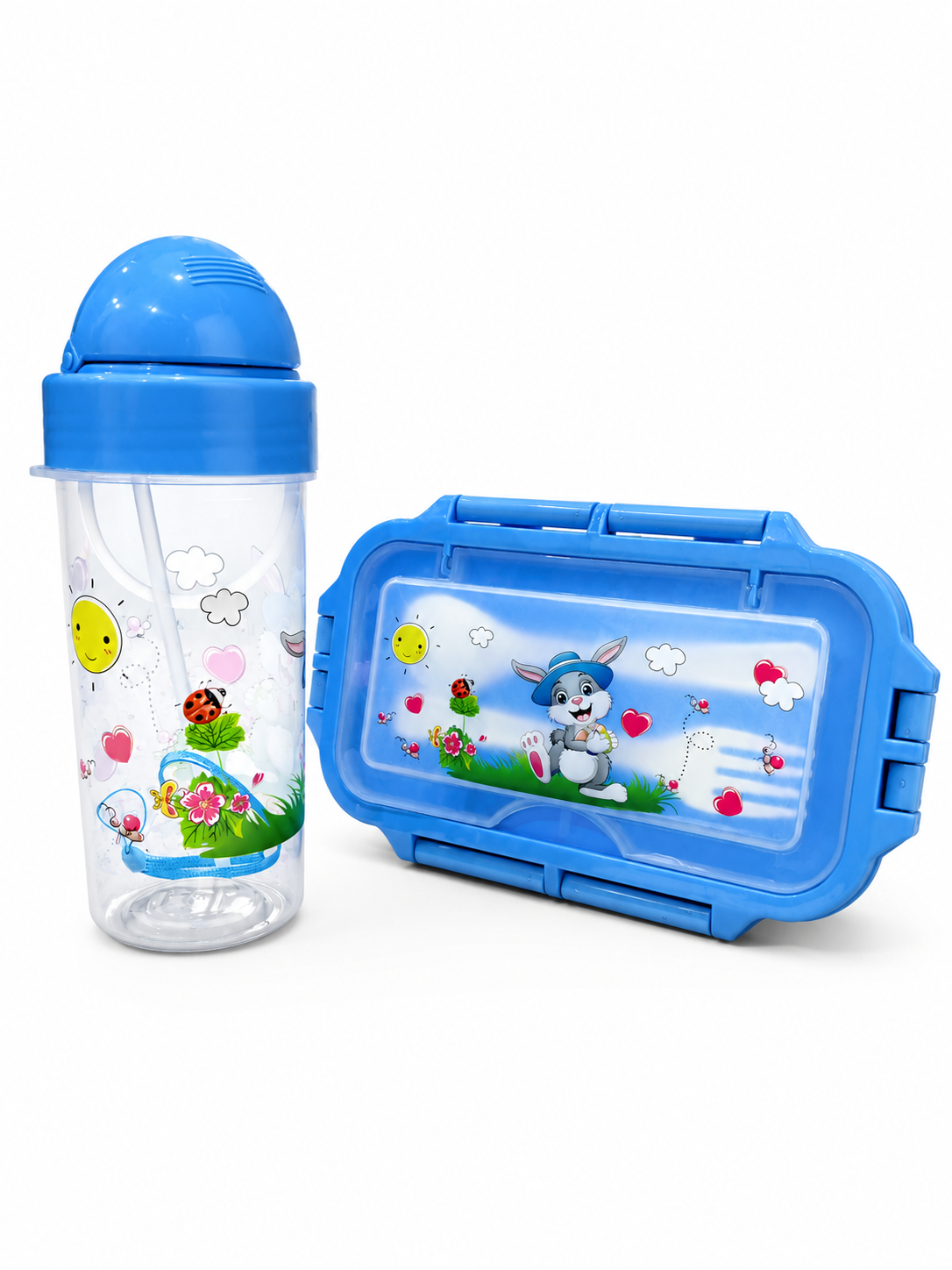Lunch Box With Water Bottle | Kids school Lunch Box [ NO 25025 ]