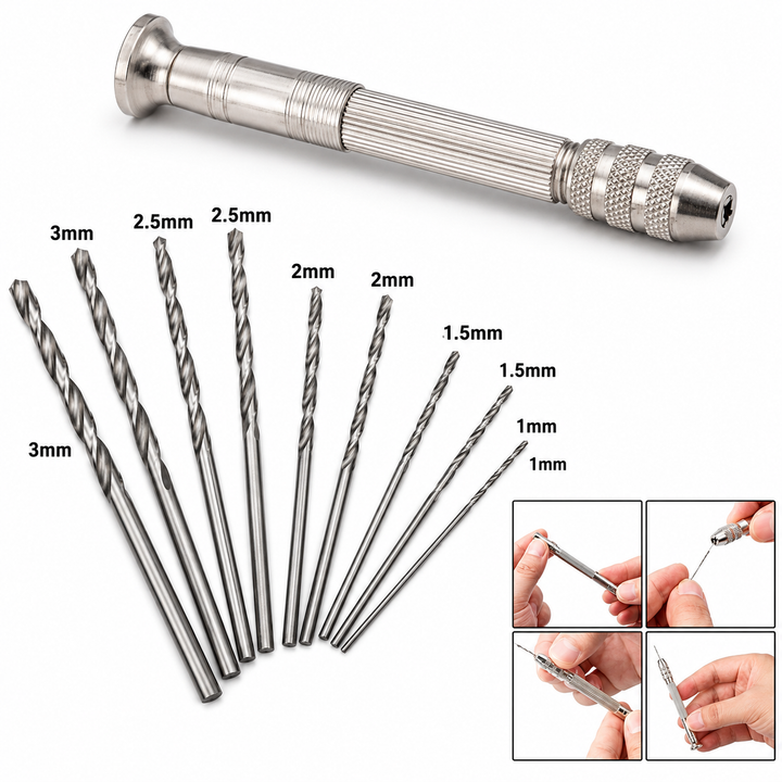 Hand Drill 13 Pcs Set for Jewelry Wood Plastic Model Making