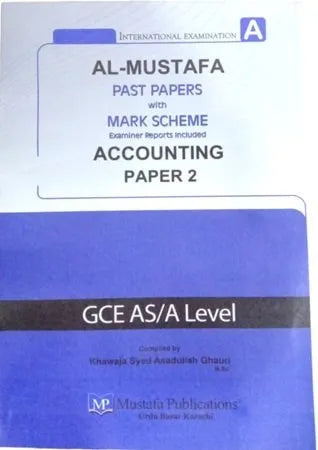 Al Mustafa A Level Accounting Paper 2 with Marking Scheme