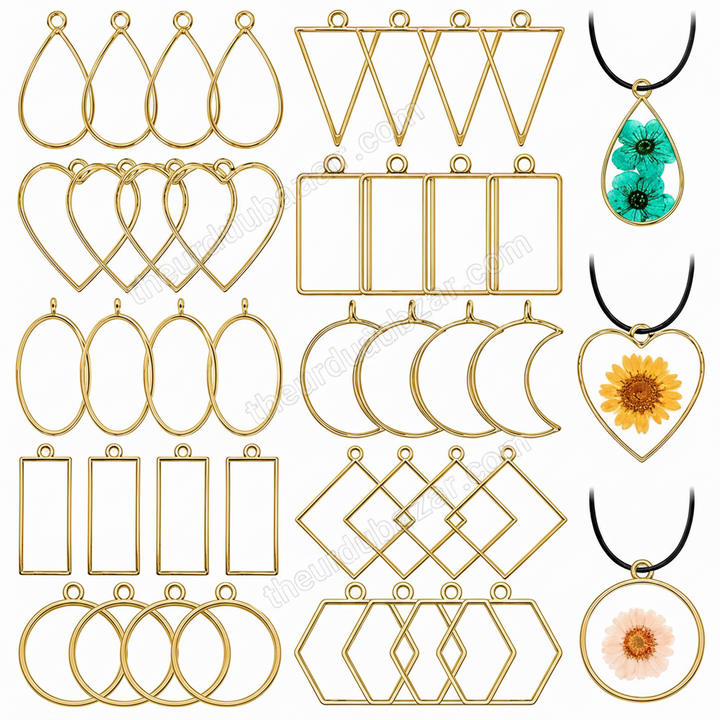Bezel Pendant for Resin Jewelry Metal Frame