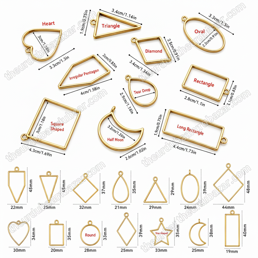 Bezel Pendant for Resin Jewelry Metal Frame