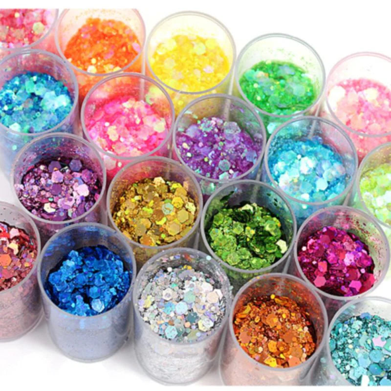 Glitter Set Different Type for Holographic Crafting Epoxy Resin Fluorescent Glitter