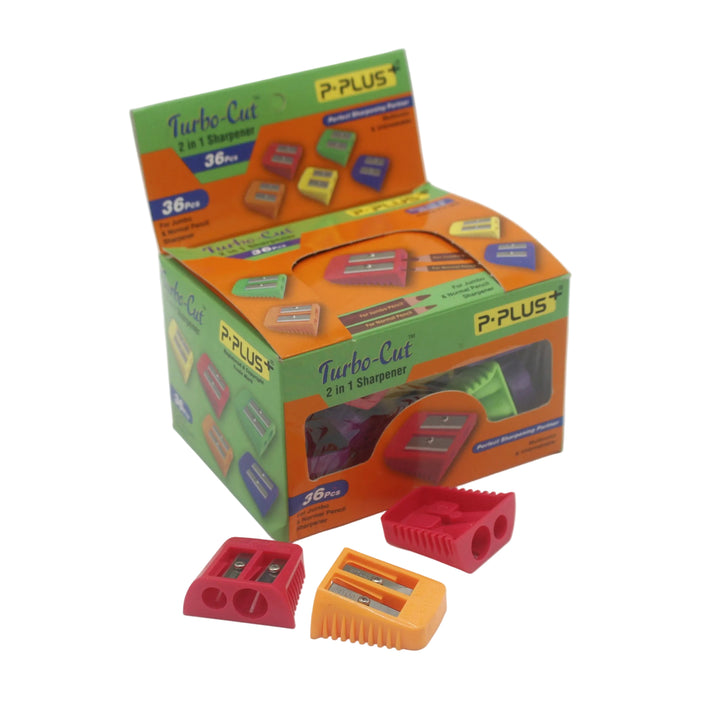 P PLUS TURBO CUT SHARPNER [ 2 IN1 ] NO. 002