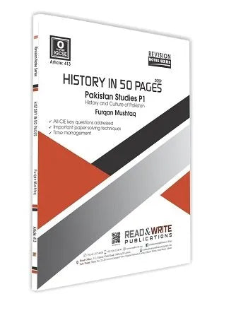 Pakistan Studies O Level Paper 1 History in 50 pages Art #413