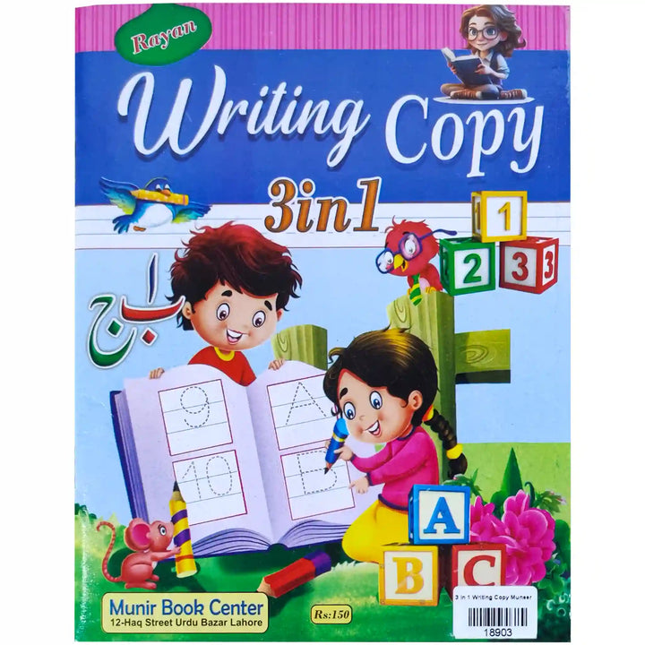 Writing & Coloring Book 3 in 1