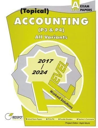 Redspot A Level Accounting P3 and P4 Topical 2025 Edition