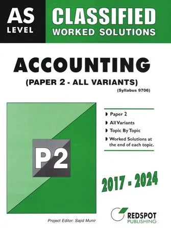 Redspot AS Level Classified Accounting Paper 2 2025 Edition