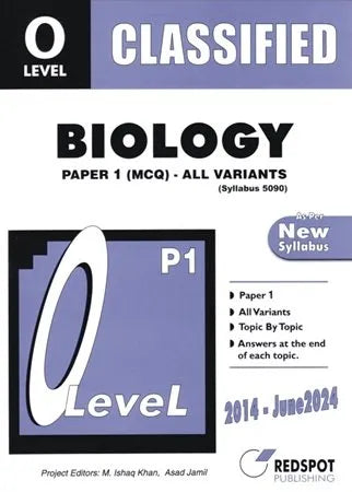 Redspot O Level Biology Classified Paper 1