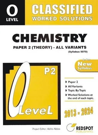 Redspot O Level Classified Chemistry Paper 2 2025 Edition