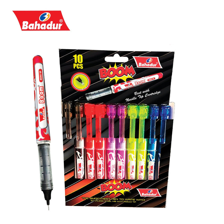 BAHADUR BOOM FOUNTAIN PEN 10PC NO. 404