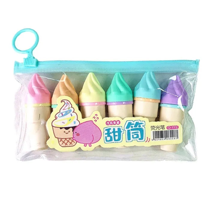 Cute Kawaii Ice Cream Candy Color Highlighter