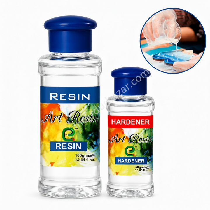 Epoxy Resin And Hardener Resin100gms &a Hardener 50gms Pair