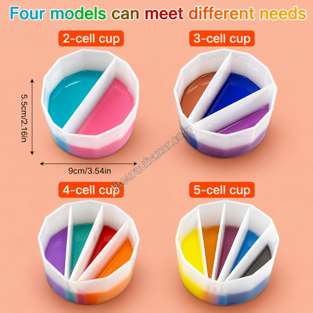 Pouring Color Mixing Cup Silicone Mold for Acrylic Paint & Epoxy Resin