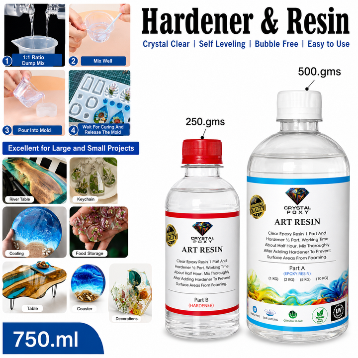 Epoxy Resin Hardener Crystal Clear Set