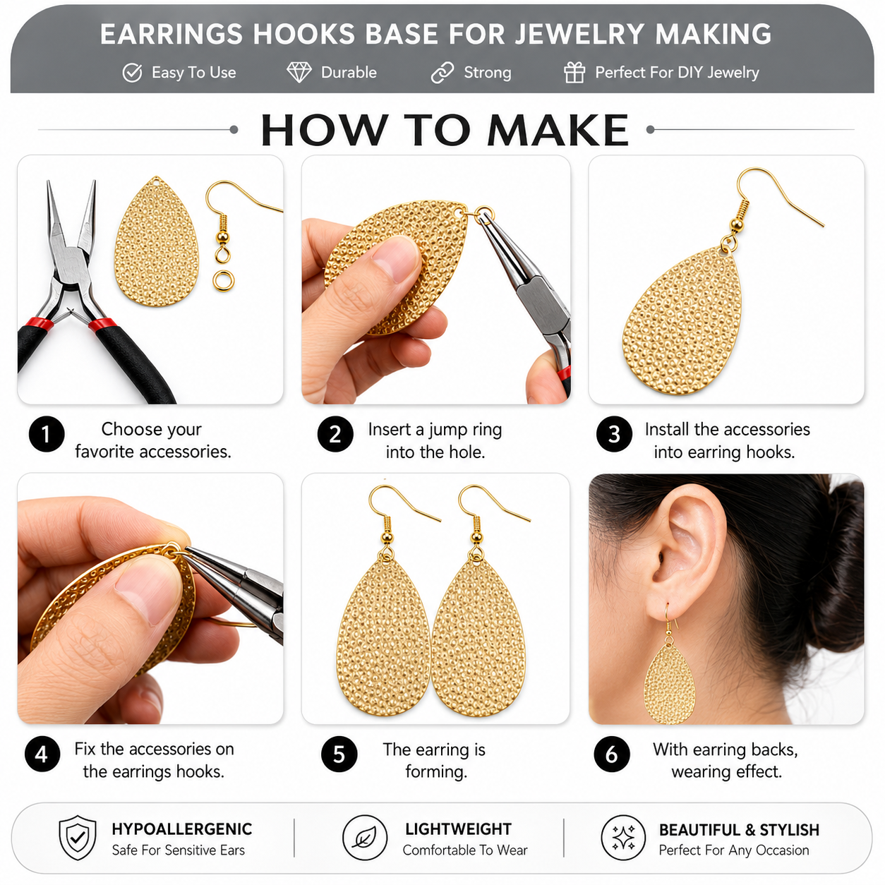 Earring Hooks for Jewelry Making