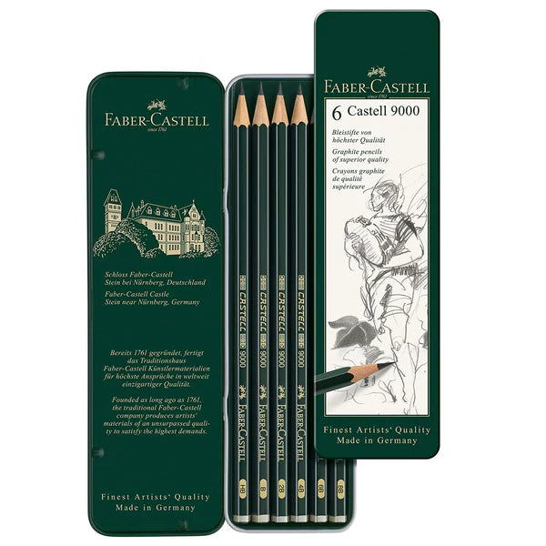 Faber Castell 9000 Degree Pencil Tin