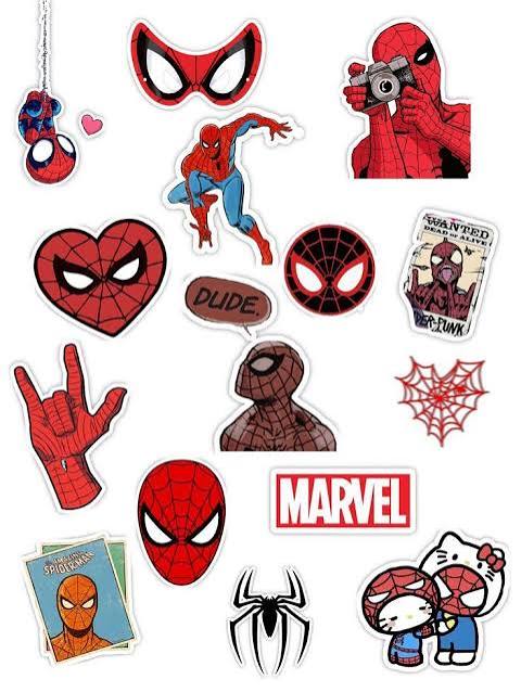 Spiderman Sticker /  Emoji Sticker / SpiderMan Characters on Stickers