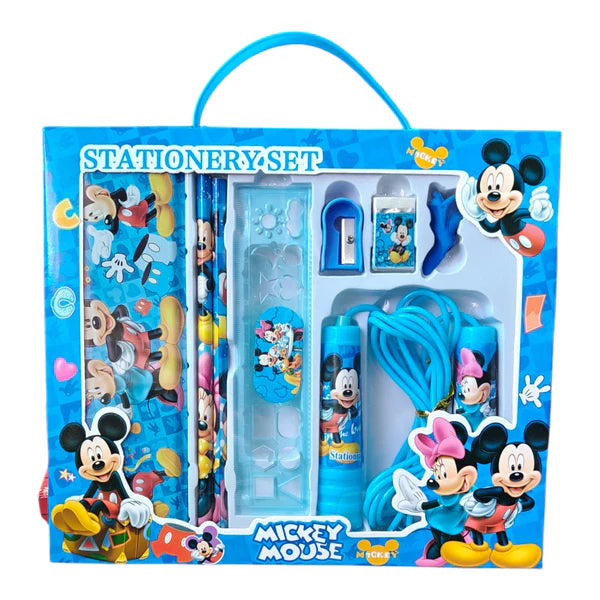 Kids stationery gift set with skipping rope